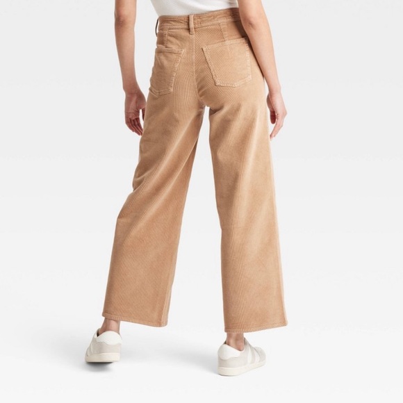 High Rise Sailor Wide Leg Ankle Corduroy Pants - Picture 2 of 3